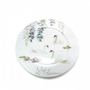 ROY KIRKHAM FINE BONE CHINA | SWAN LAKE SET OF SIX TEA PLATES